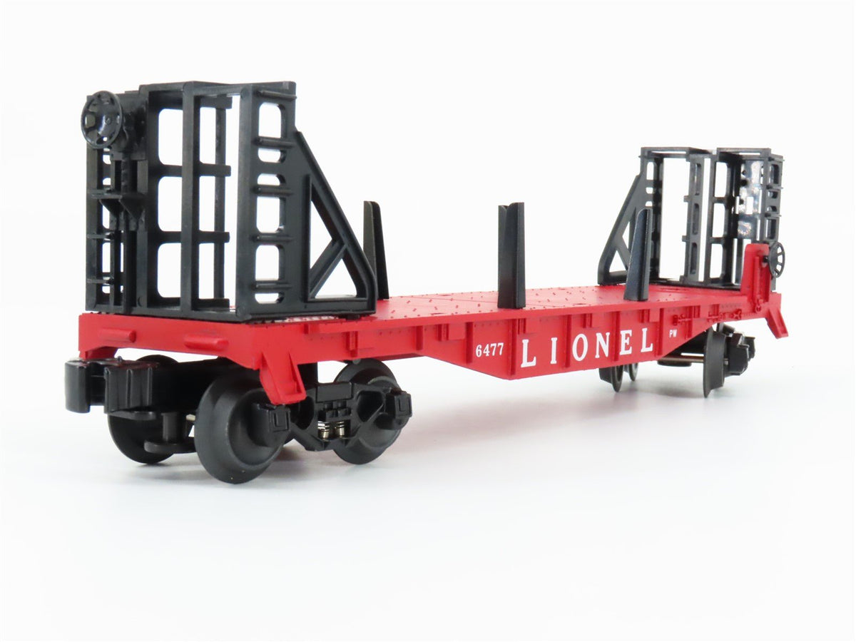 O Gauge 3-Rail Lionel #6-39435 Lionel Lines Flat Car #6477 w/ Pipes Load