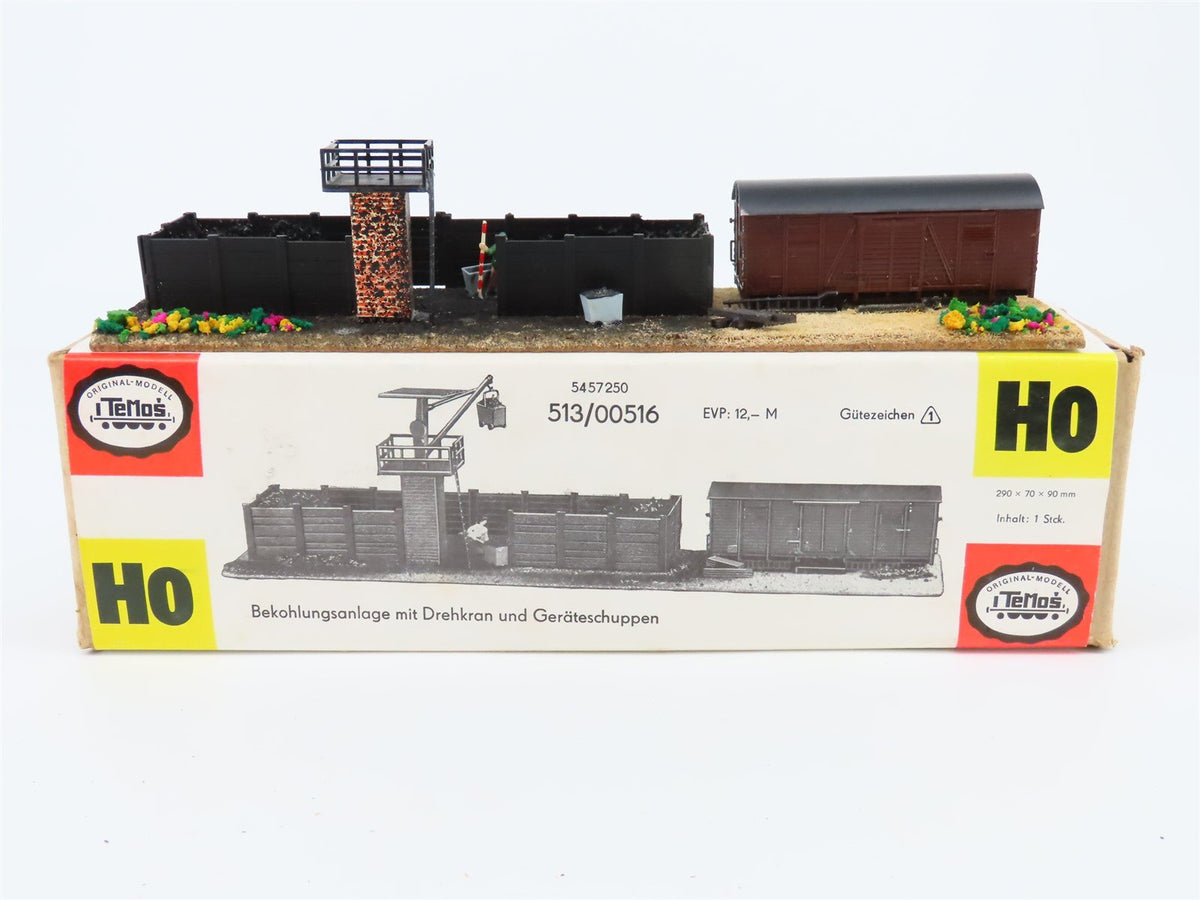 HO 1/87 Scale Temos 513/00516 Coaling Plant w/ Crane &amp; Tool Shed