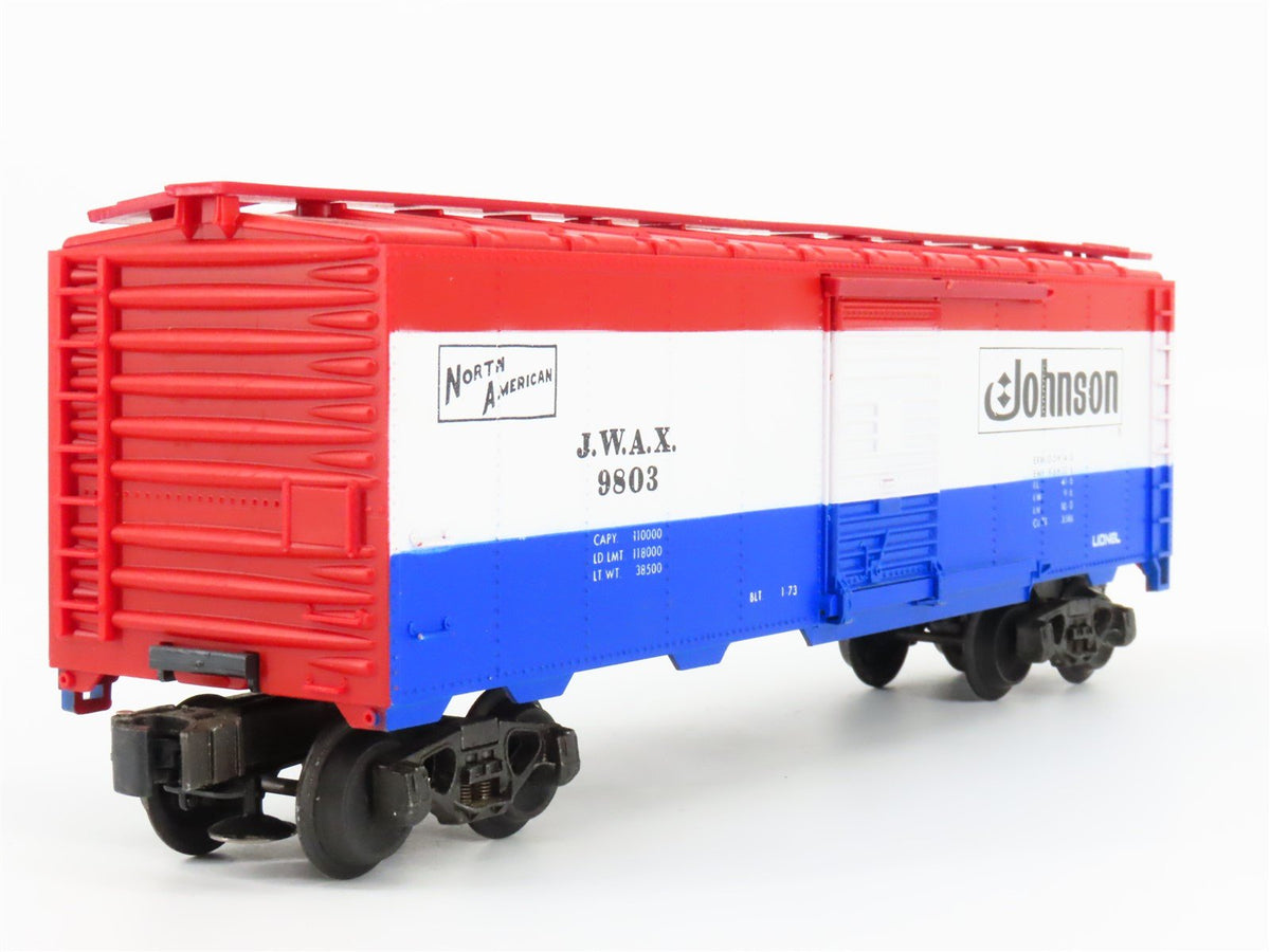 O Gauge 3-Rail Lionel 6-9803 JWAX Johnson Wax Single Door Box Car