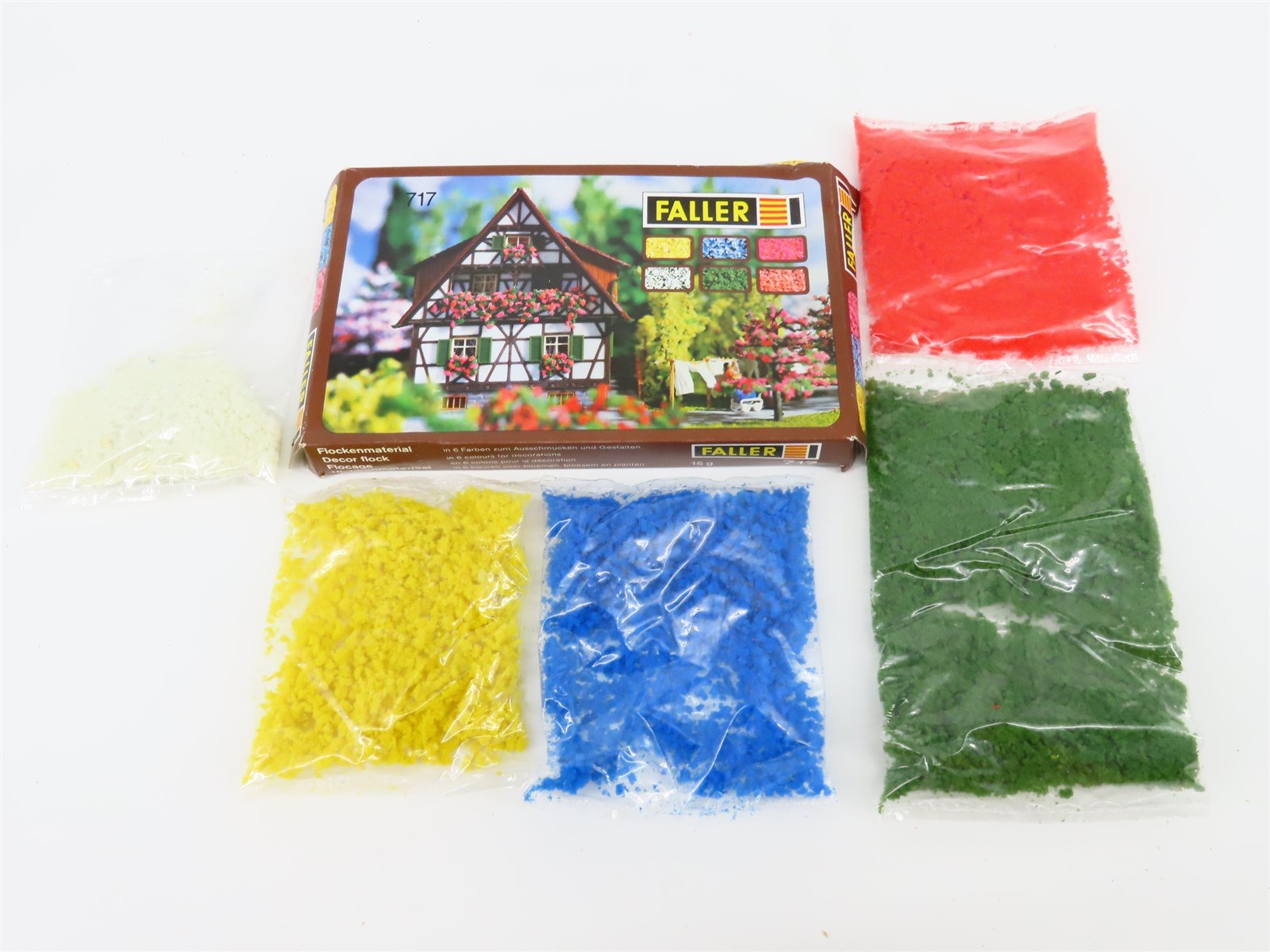 HO 1/87 Scale FALLER Kit #717 Decor Flock - 6 Colors