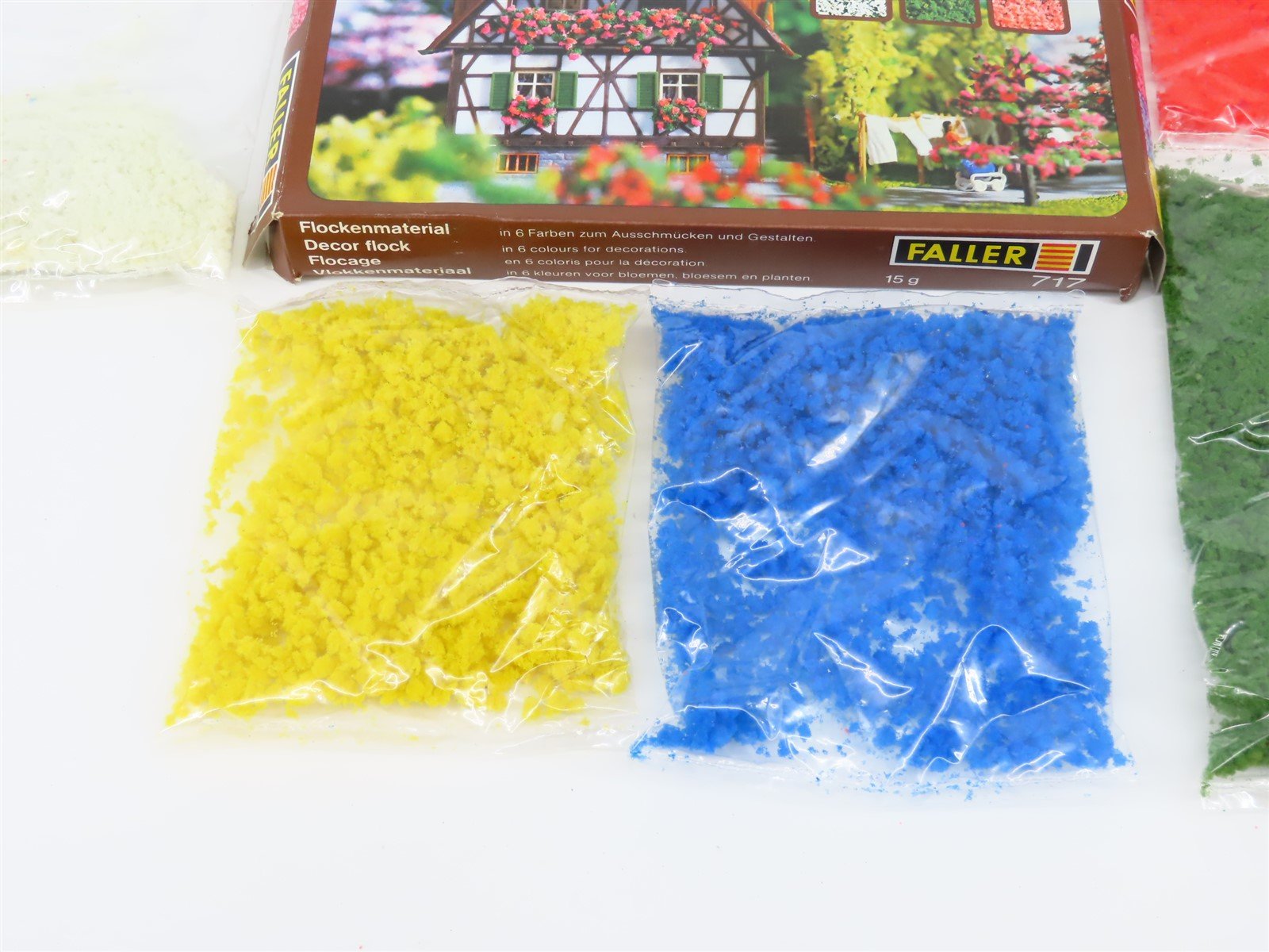 HO 1/87 Scale FALLER Kit #717 Decor Flock - 6 Colors
