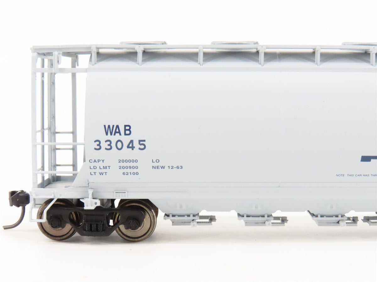 HO Scale Atlas 1959-3 WAB Wabash Railroad 6-Bay Cylindrical Hopper Car #33045