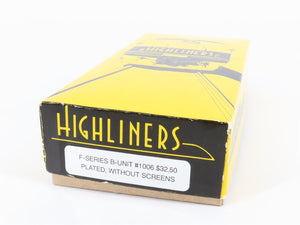 HO Scale Highliners 1006 Undecorated F-Series B Unit Diesel Locomotive Shell Kit