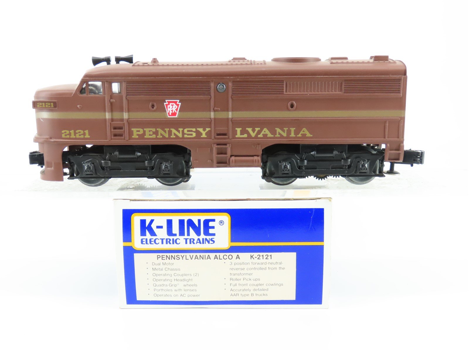 O Gauge 3-Rail K-Line K2121 PRR Pennsylvania Alco A Diesel Locomotive #2121