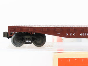 O Gauge 3-Rail Lionel #6-6521 NYC New York Central Flat Car w/ Stakes