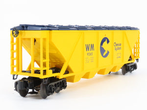 O Gauge 3-Rail Lionel #6-9265 WM Chessie System 4-Bay Covered Hopper #9265