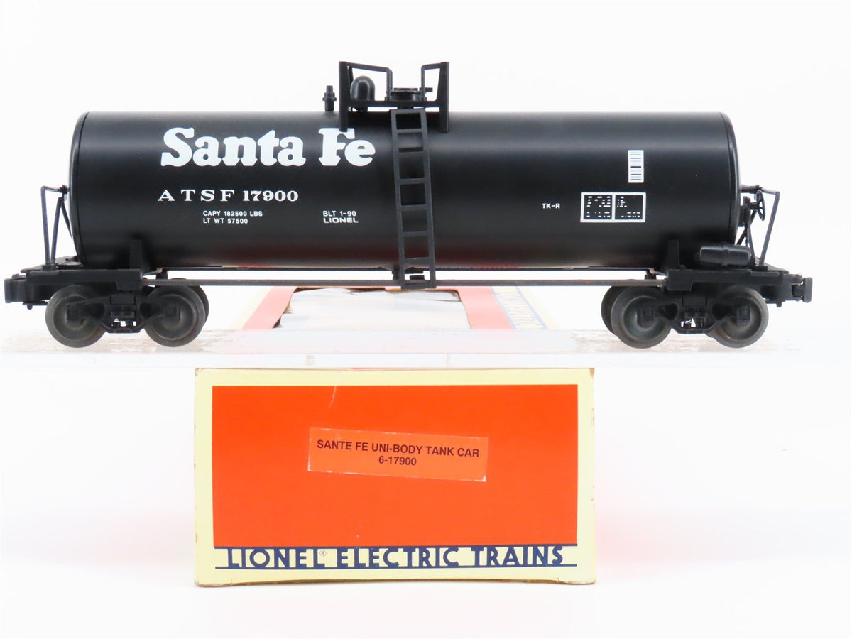 O Gauge 3-Rail Lionel #6-17900 ATSF Atchison Topeka Santa Fe Uni-Body Tank Car