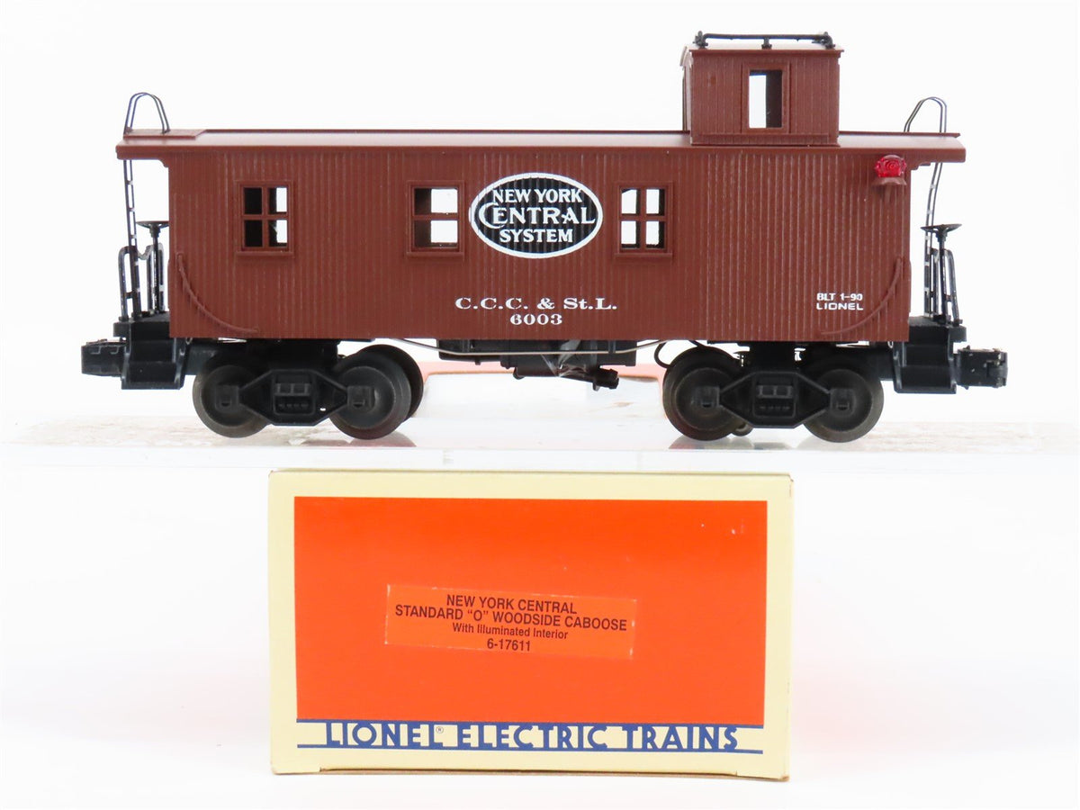 O Gauge 3-Rail Lionel 6-17611 CCC&amp;StL NYC New York Central Lighted Caboose #6003