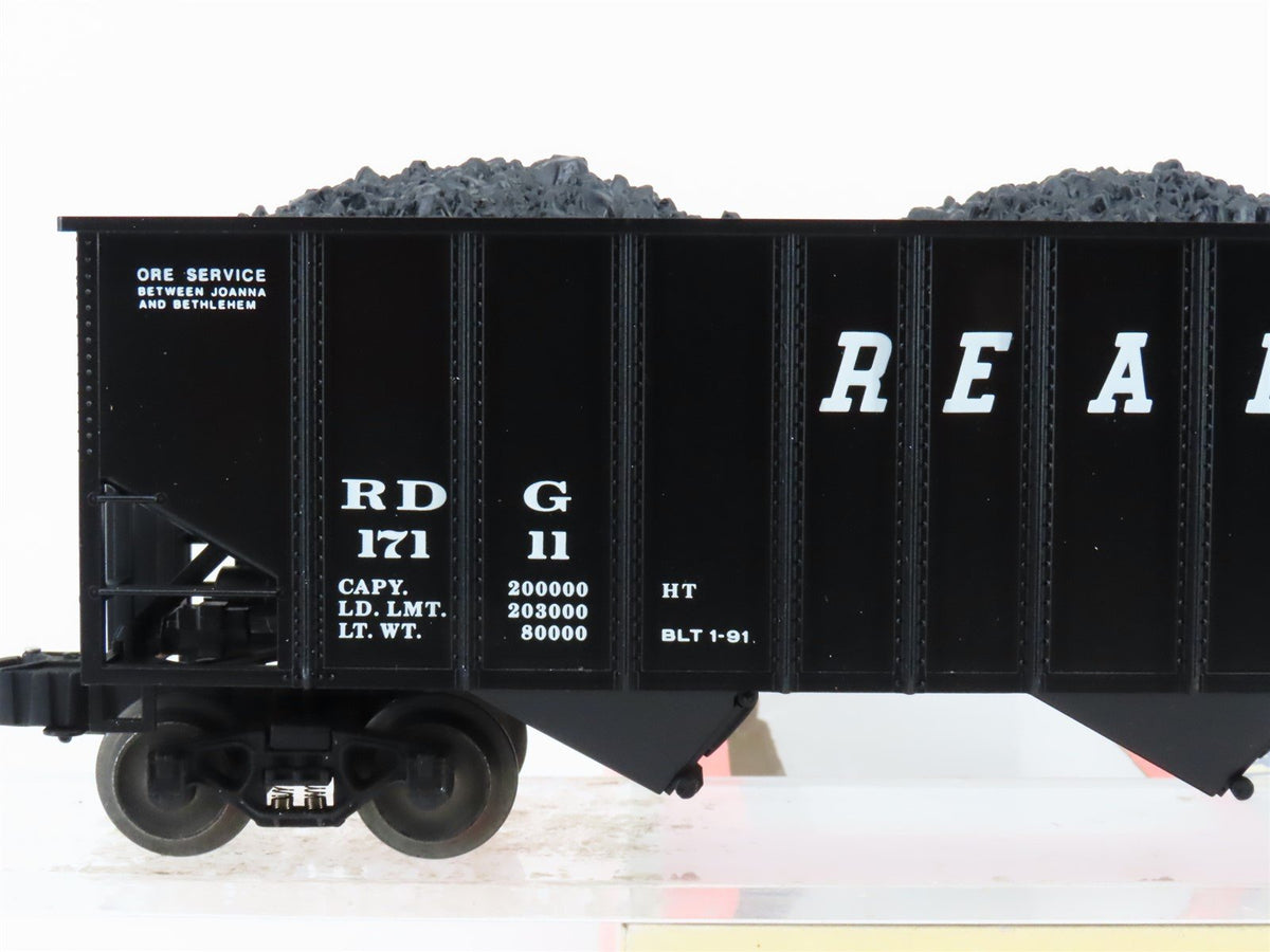 O Gauge 3-Rail Lionel #6-17111 RDG Reading 3-Bay Hopper w/ Coal Load