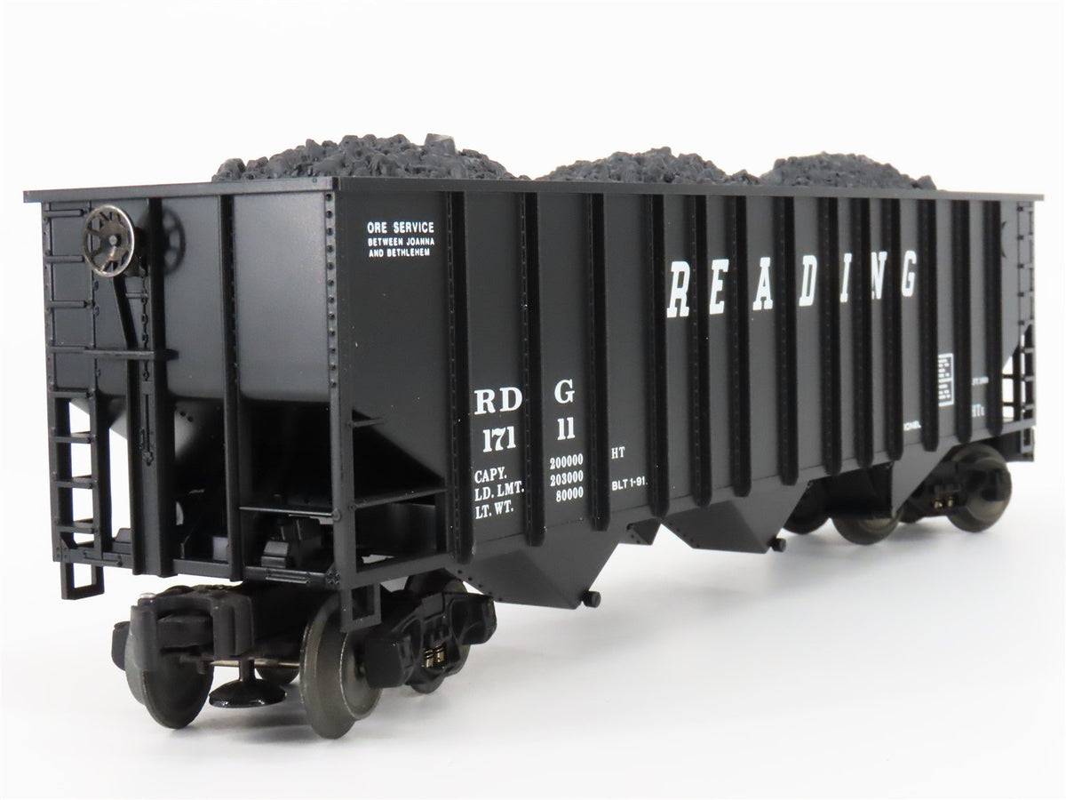 O Gauge 3-Rail Lionel #6-17111 RDG Reading 3-Bay Hopper w/ Coal Load