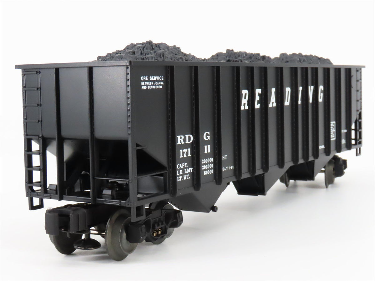 O Gauge 3-Rail Lionel #6-17111 RDG Reading 3-Bay Hopper w/ Coal Load