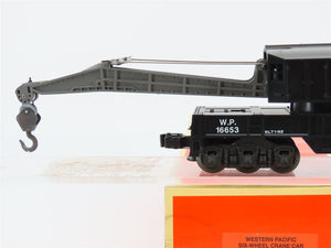 O Gauge 3-Rail Lionel #6-16653 WP Western Pacific Six-Wheel Crane Car