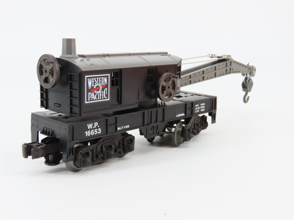 O Gauge 3-Rail Lionel #6-16653 WP Western Pacific Six-Wheel Crane Car