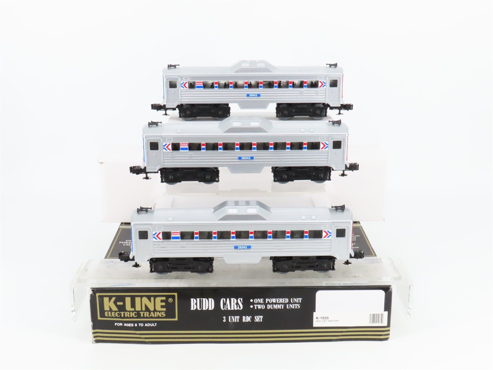 O Gauge 3-Rail K-Line K-1935 Amtrak RDC Budd Powered Passenger 3-Car Set