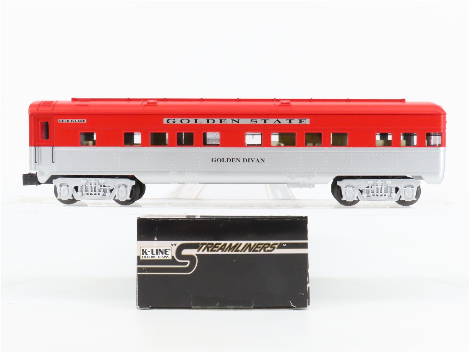 O Gauge 3-Rail K-Line RI Golden State Oservation Passenger Car "Golden Divan"