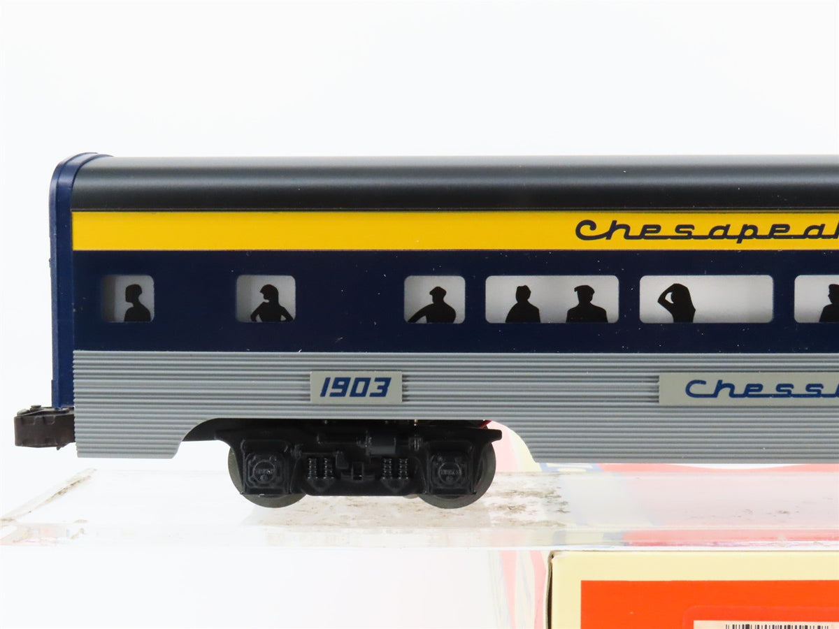 O Gauge 3-Rail Lionel 6-19148 C&amp;O Railway Passenger Car #1903 &quot;Chessie Club&quot;