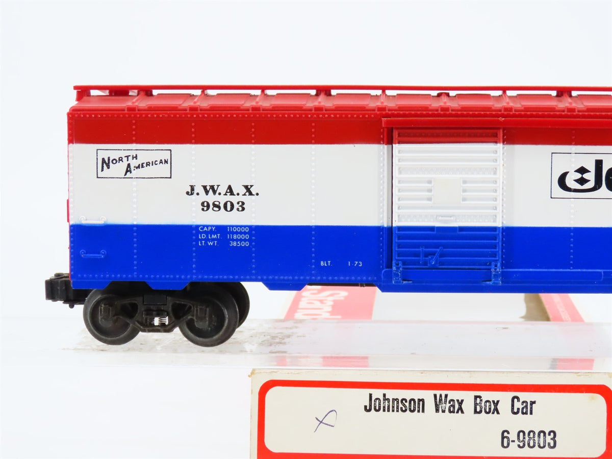 O Gauge 3-Rail Lionel #6-9803 JWAX Johnson Wax Single Door Box Car #9803