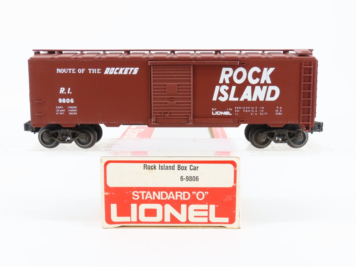 O Gauge 3-Rail Lionel #6-9806 RI Rock Island &quot;Route Of The Rockets&quot; Box Car 9806