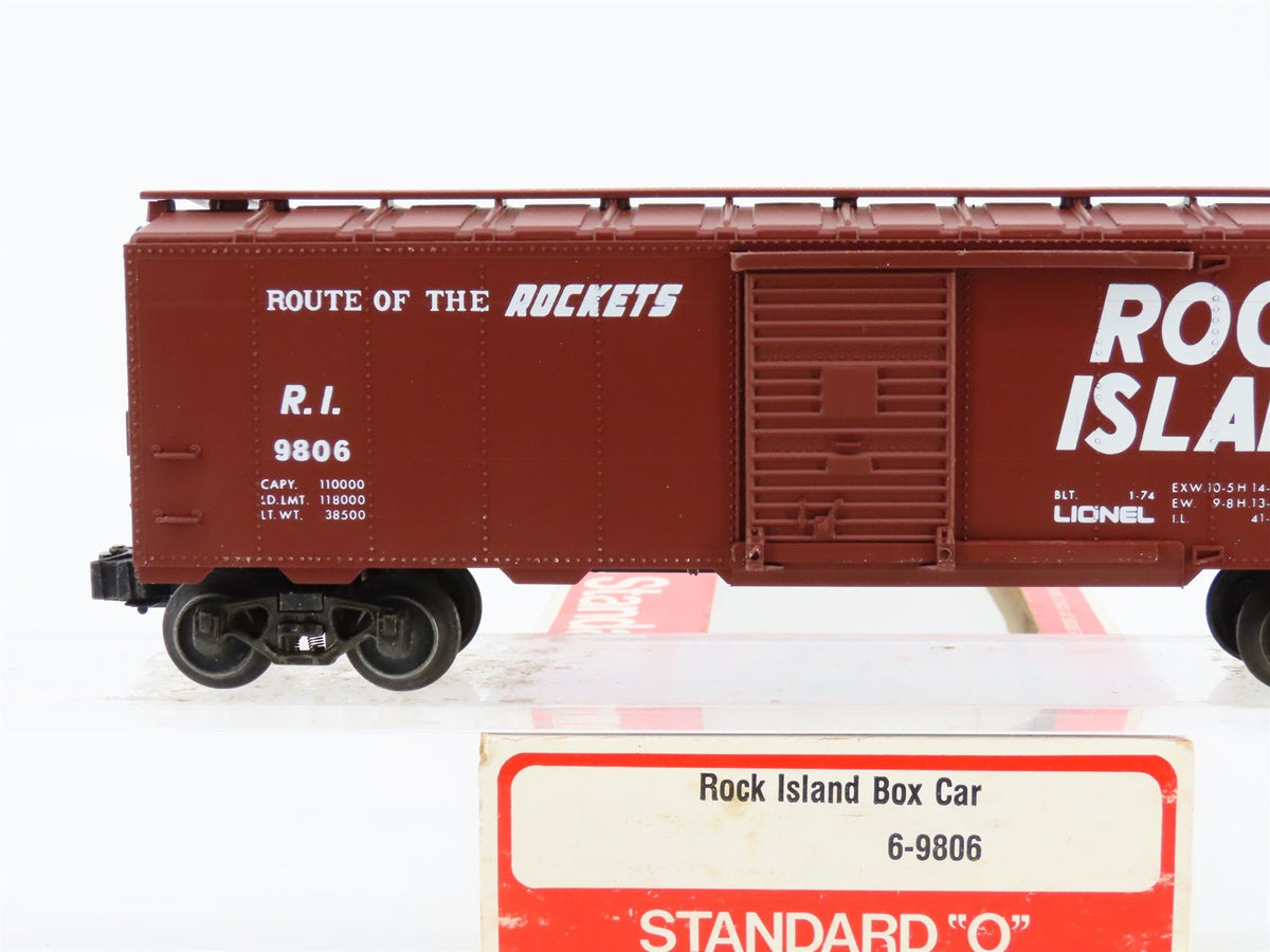 O Gauge 3-Rail Lionel #6-9806 RI Rock Island &quot;Route Of The Rockets&quot; Box Car 9806