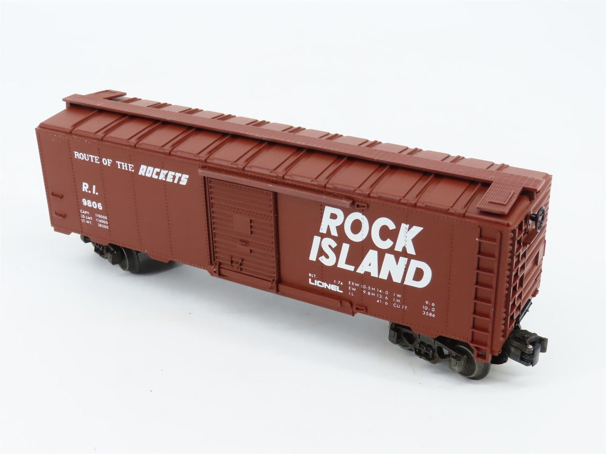 O Gauge 3-Rail Lionel #6-9806 RI Rock Island &quot;Route Of The Rockets&quot; Box Car 9806