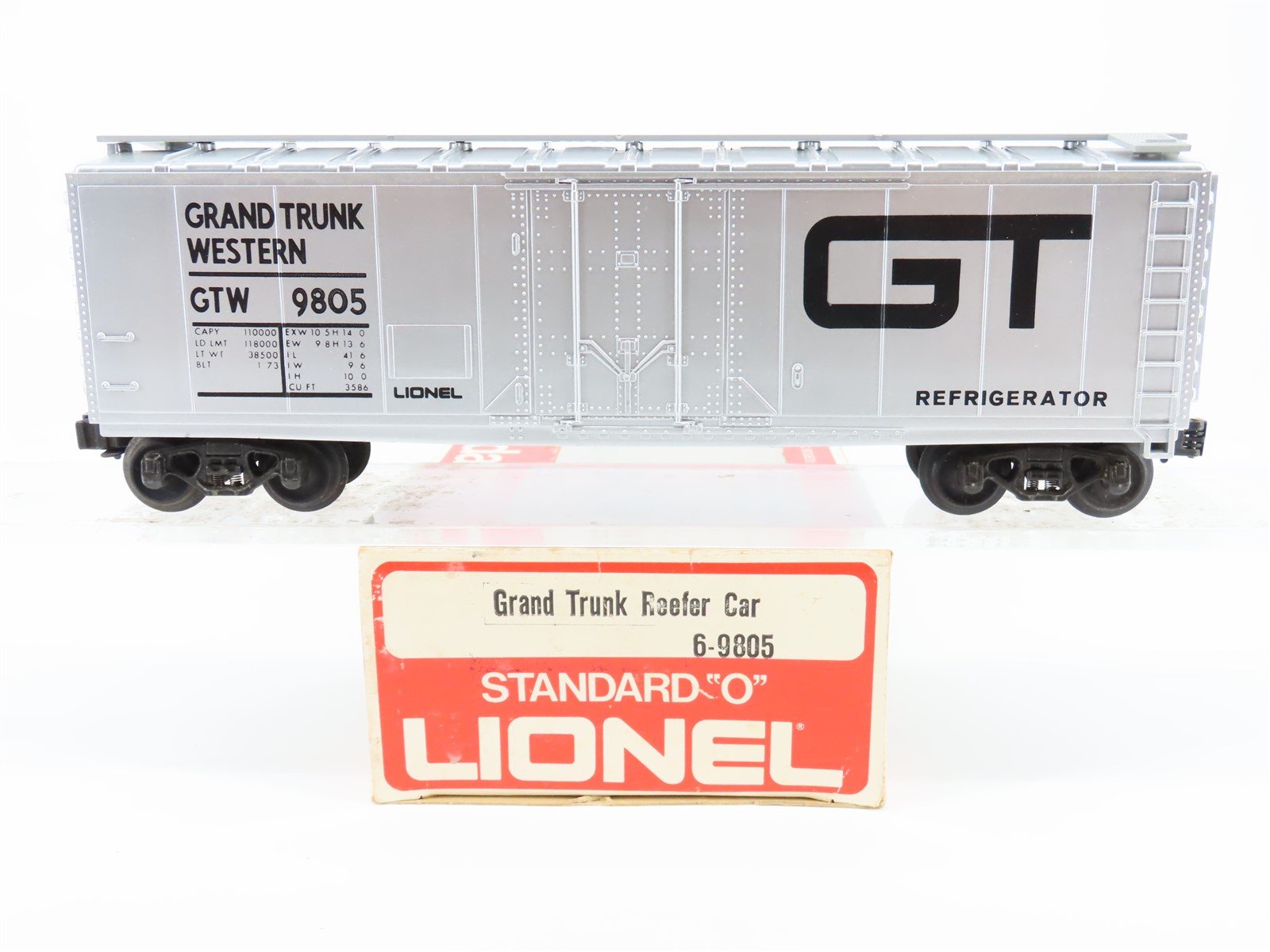 O Gauge 3-Rail Lionel 6-9805 GTW Grand Trunk Western Reefer #9805