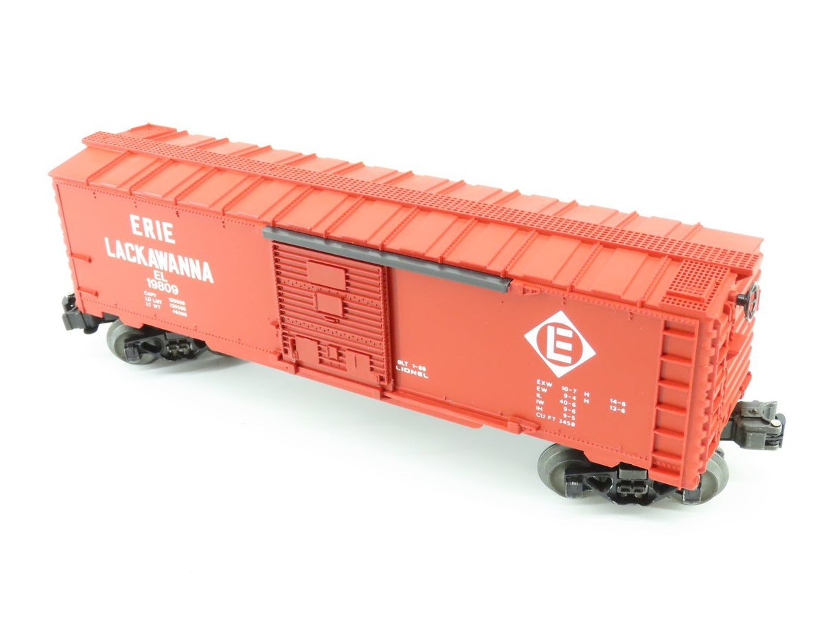 O Gauge 3-Rail Lionel #6-19809 EL Erie Lackawanna Operating Box Car #19809