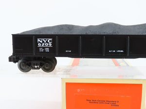 O Gauge 3-Rail Lionel #6-6209 NYC New York Central Gondola #6209 w/ Coal Load