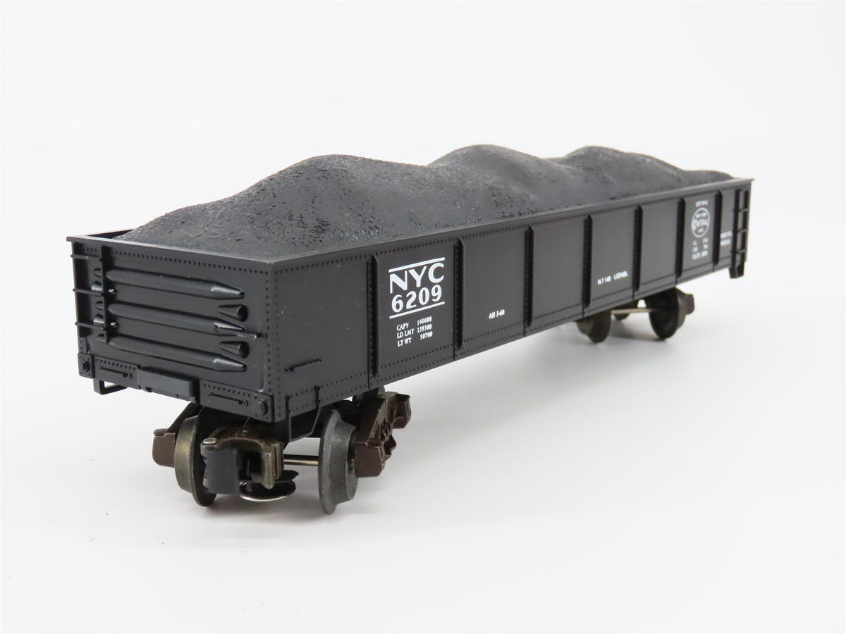 O Gauge 3-Rail Lionel #6-6209 NYC New York Central Gondola #6209 w/ Coal Load