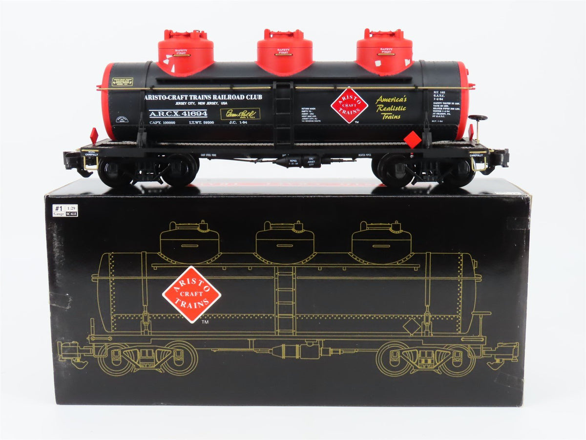 G Scale Aristocraft ART-41694 ARCX Aristo-Craft Trains RR Club 3-Dome Tank Car