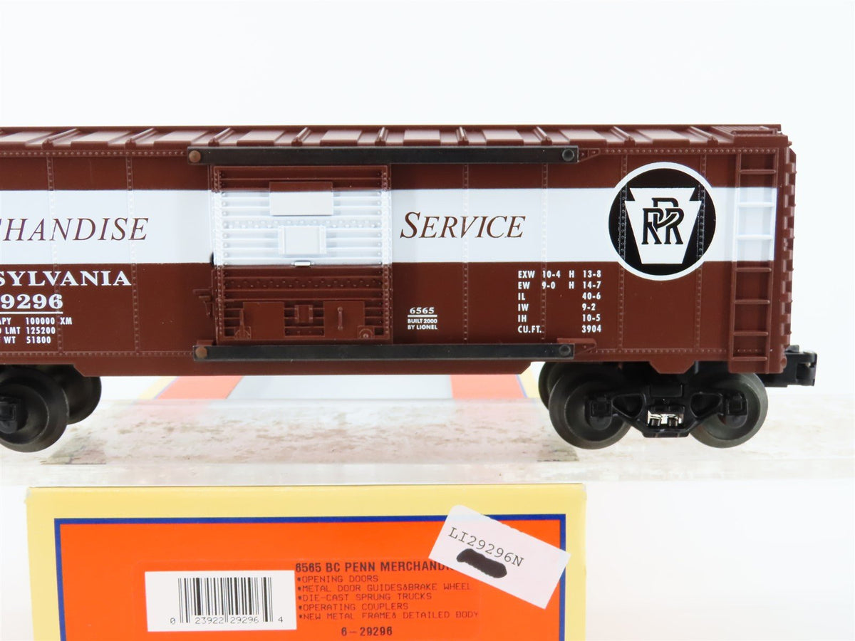 O Gauge 3-Rail Lionel 6565 #6-29296 PRR Pennsylvania &quot;Merchandise&quot; Box Car