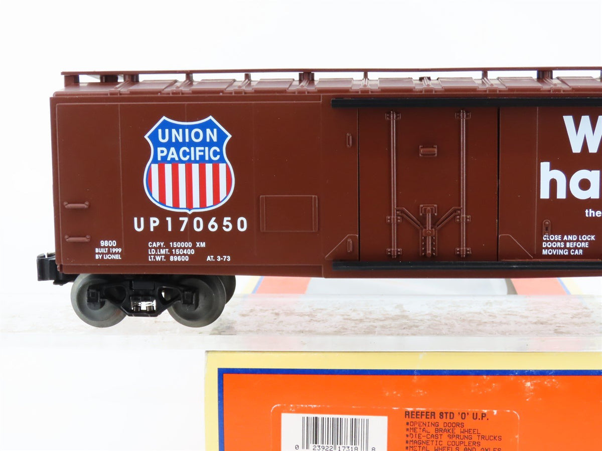 O Gauge 3-Rail Lionel 6-17318 UP Union Pacific &quot;We Can Handle It&quot; Reefer #170650