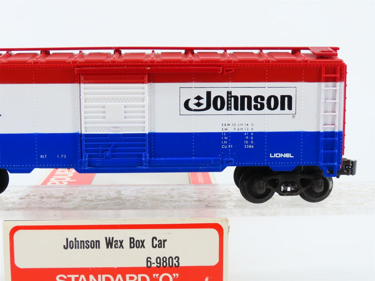 O Gauge 3-Rail Lionel 6-9803 JWAX Johnson Wax Single Door Box Car #9803