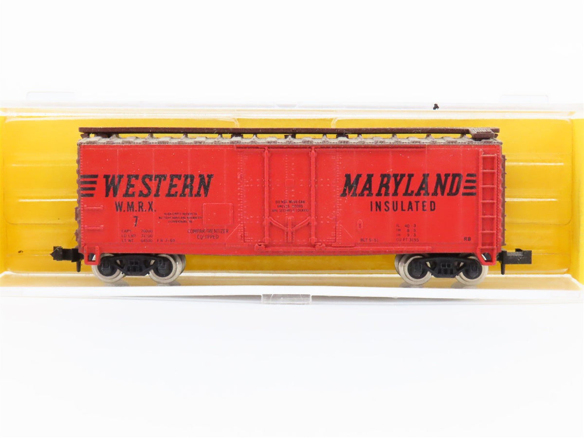 N Scale Atlas 3305 WMRX Western Maryland 40&#39; Plug Door Boxcar #7