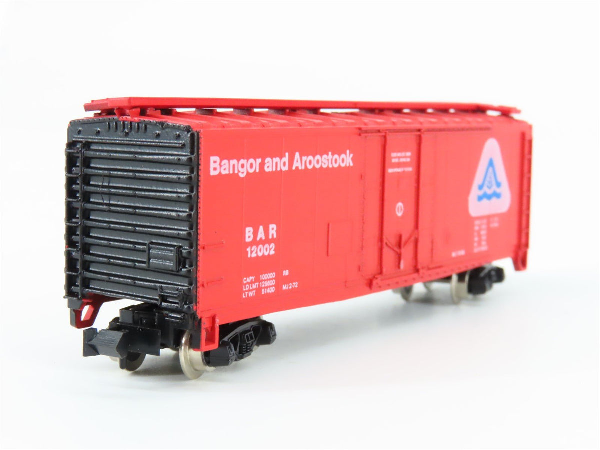 N Scale Atlas 3320 BAR Bangor &amp; Aroostook 40&#39; Plug Door Boxcar #12002