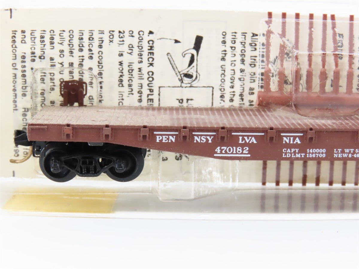 N Scale Micro-Trains MTL 45140 PRR Pennsylvania 50&#39; Flatcar #470182