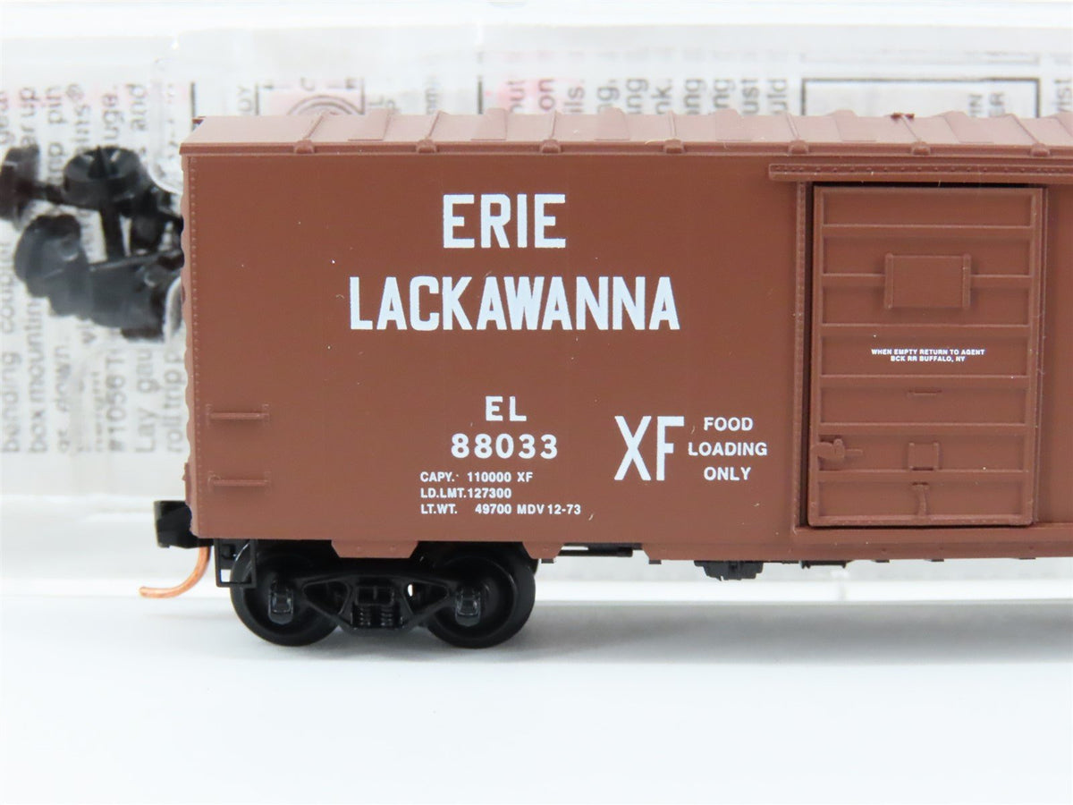 N Scale Micro-Trains MTL 73030 EL Erie Lackawanna 40&#39; Single Door Boxcar #88033