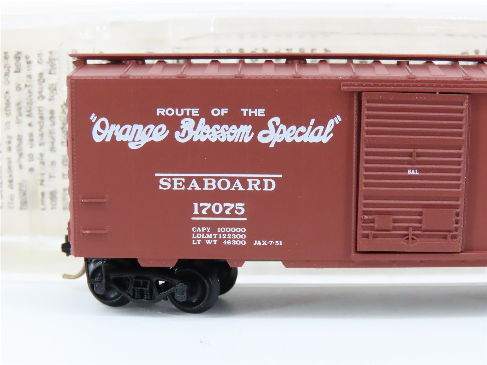 N Scale Micro-Trains MTL 20026 SAL Seaboard 40' Single Door Boxcar #17075