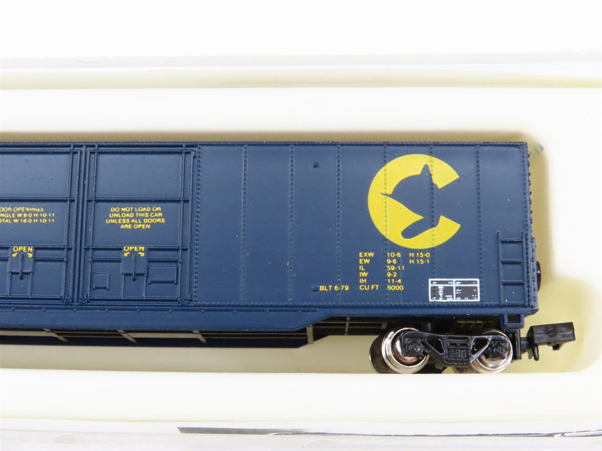 N Con-Cor 0001-5582-3 B&amp;O Chessie System 60&#39; Double Plug Door Box Car #489906