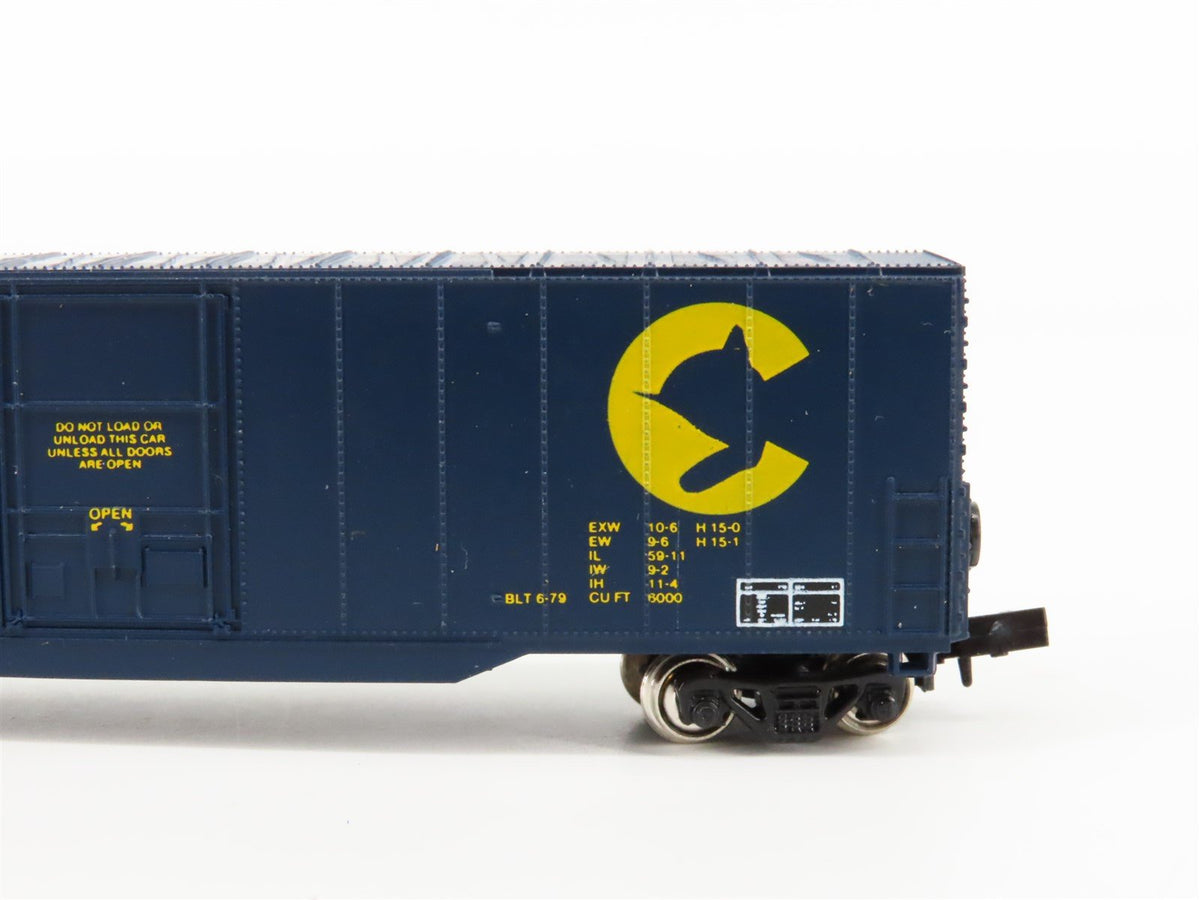 N Con-Cor 0001-5582-3 B&amp;O Chessie System 60&#39; Double Plug Door Box Car #489906