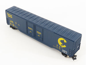 N Con-Cor 0001-5582-3 B&O Chessie System 60' Double Plug Door Box Car #489906