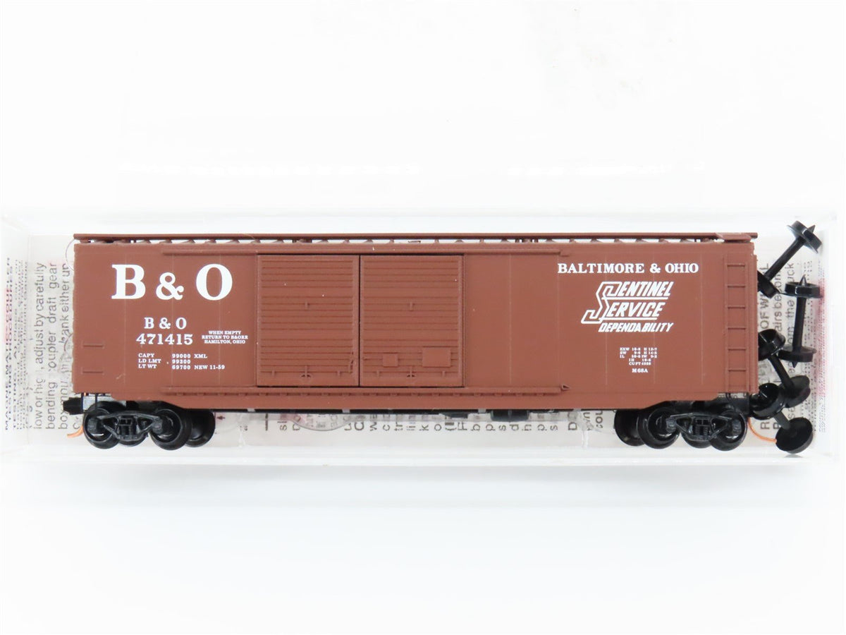 N Scale Micro-Trains MTL 34070 B&amp;O Baltimore &amp; Ohio 50&#39; Standard Boxcar #471415