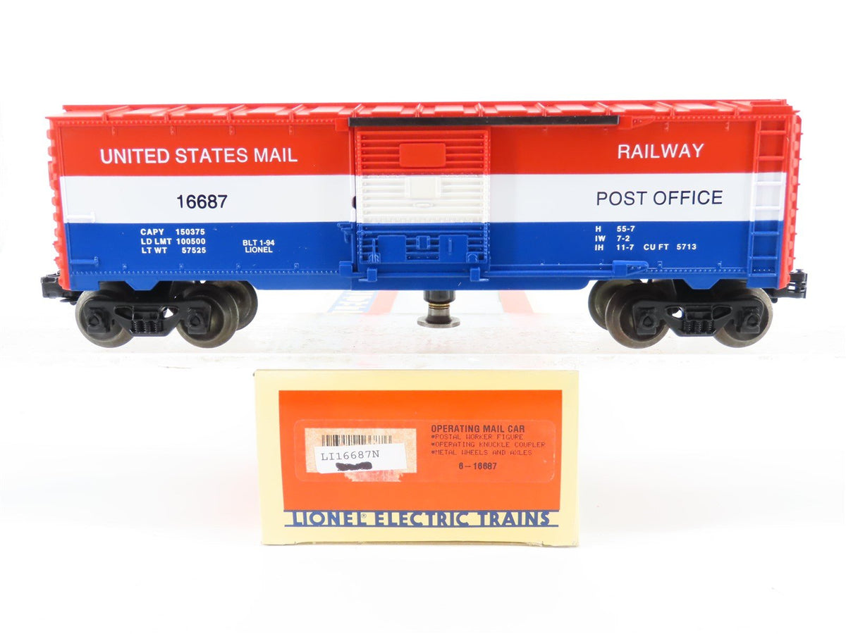 O Gauge 3-Rail Lionel 6-16687 USPS United States Mail Operating Box Car #16687