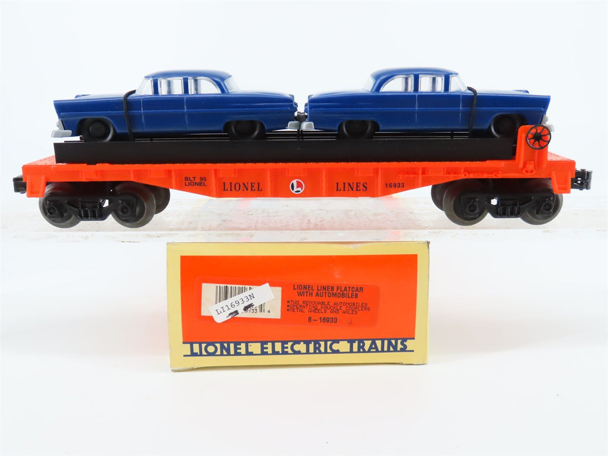 O Gauge 3-Rail Lionel 6-16933 Lionel Lines Flat Car #16933 w/ Automobiles