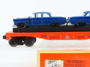 O Gauge 3-Rail Lionel 6-16933 Lionel Lines Flat Car #16933 w/ Automobiles