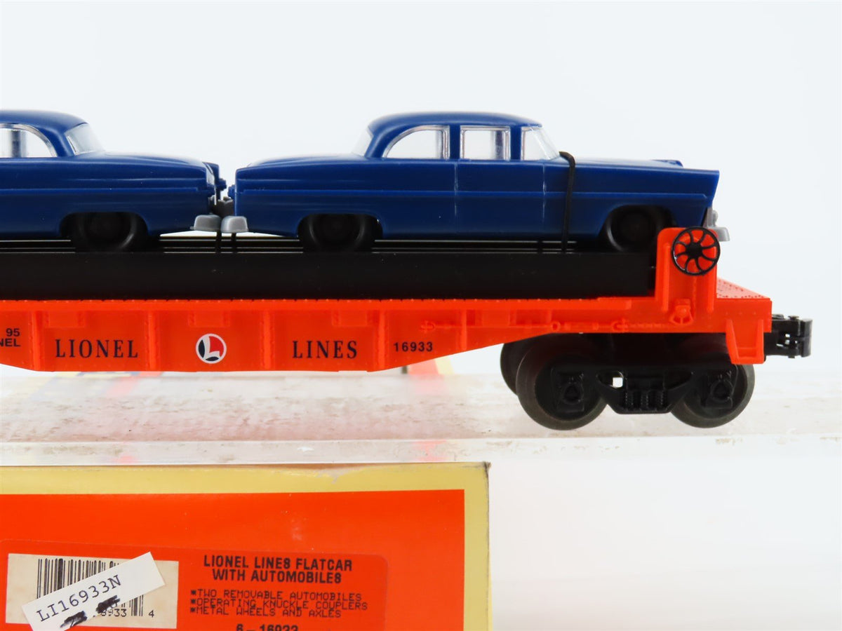 O Gauge 3-Rail Lionel 6-16933 Lionel Lines Flat Car #16933 w/ Automobiles