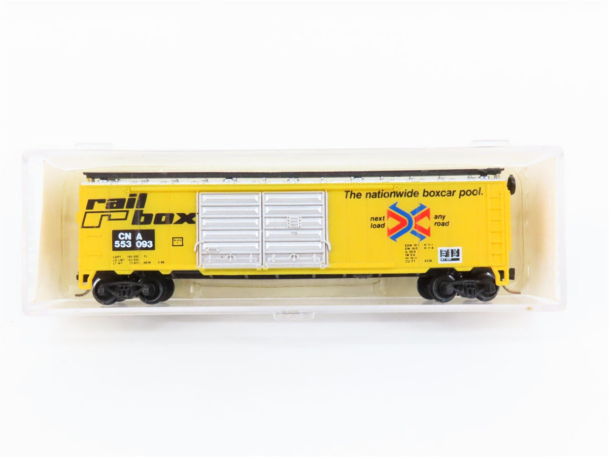 N Scale Life-Like 7736 CNA Railbox 50&#39; Double Door Box Car #553093