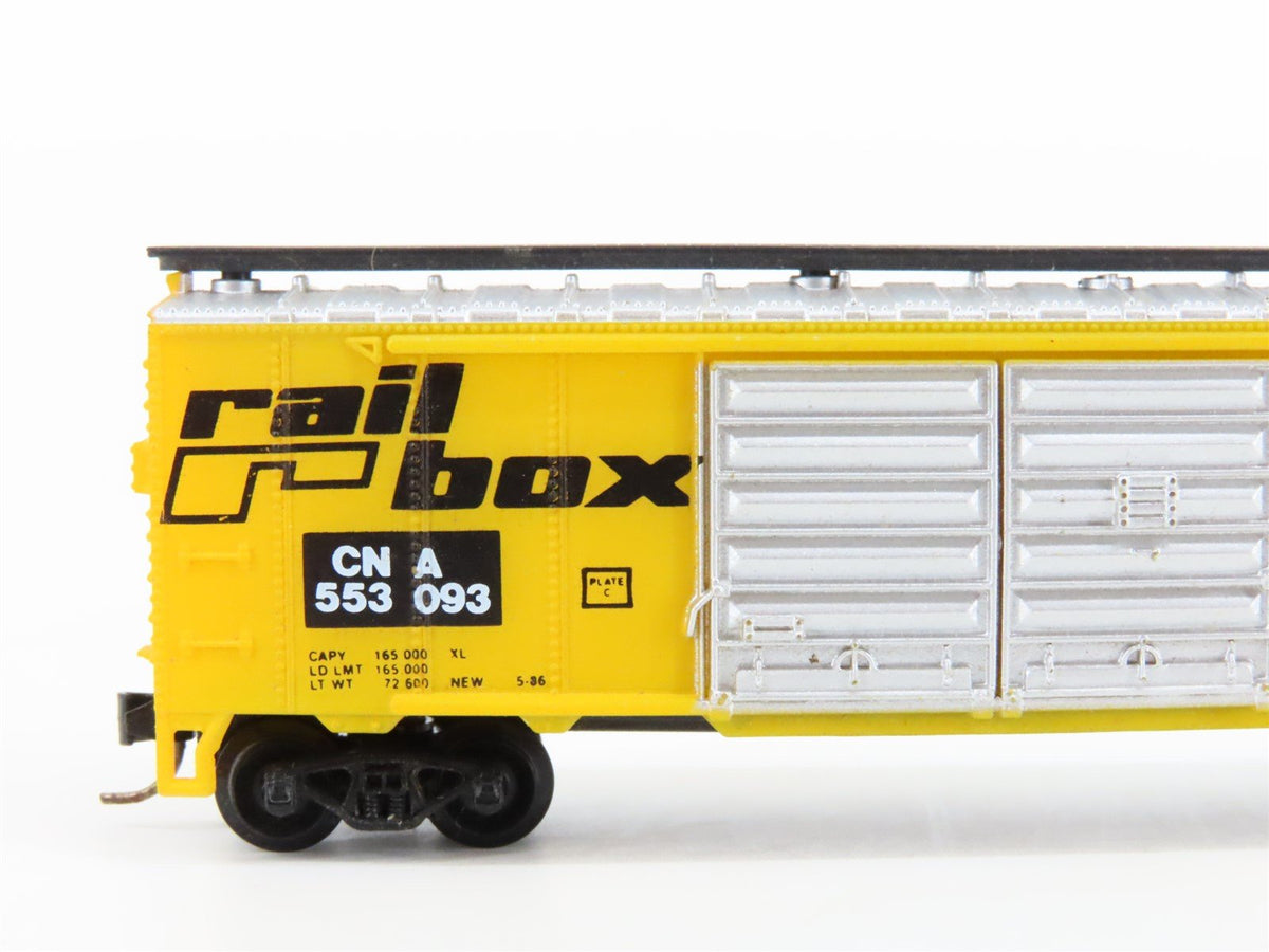 N Scale Life-Like 7736 CNA Railbox 50&#39; Double Door Box Car #553093