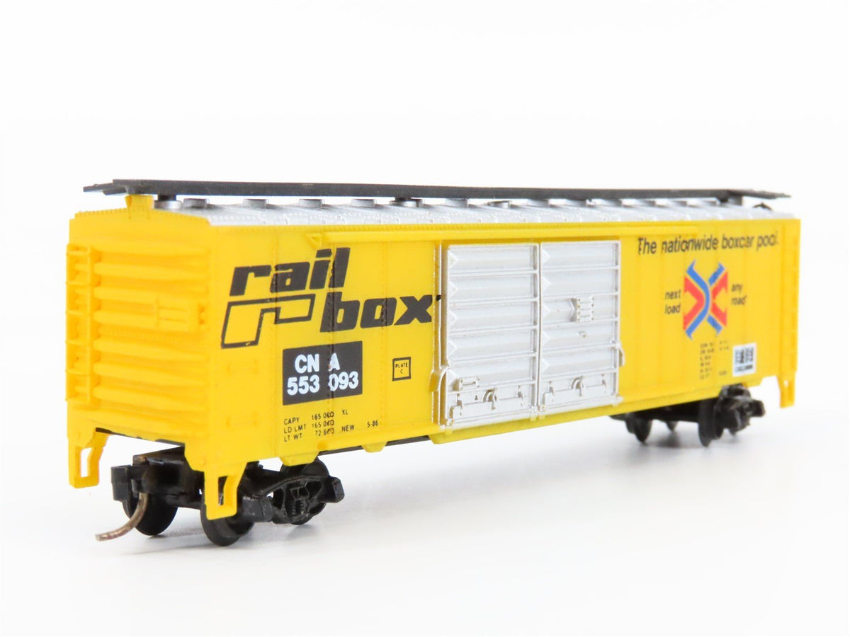 N Scale Life-Like 7736 CNA Railbox 50&#39; Double Door Box Car #553093