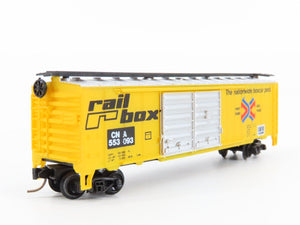 N Scale Life-Like 7736 CNA Railbox 50' Double Door Box Car #553093