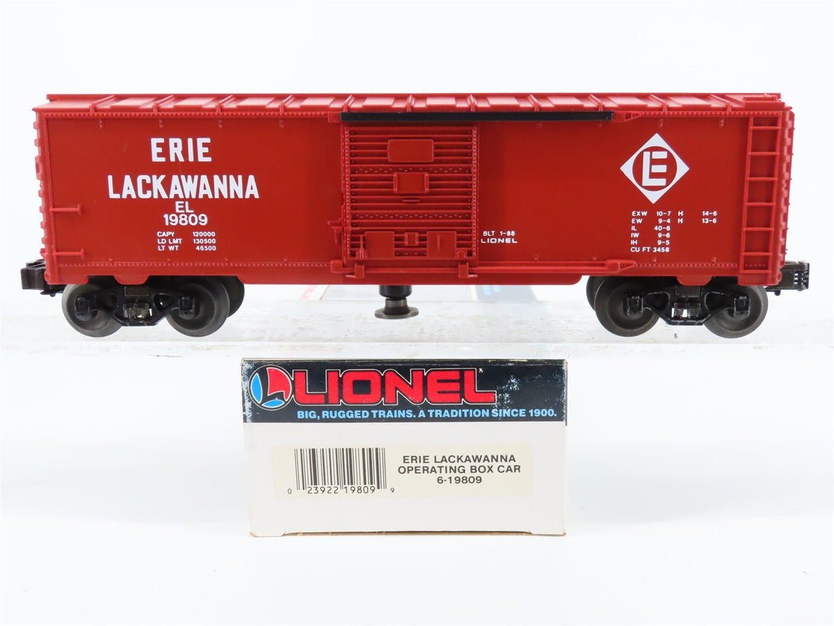 O Gauge 3-Rail Lionel 6-19809 EL Erie Lackawanna Operating Box Car #19809